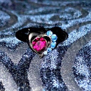 Black stainless steel promise ring